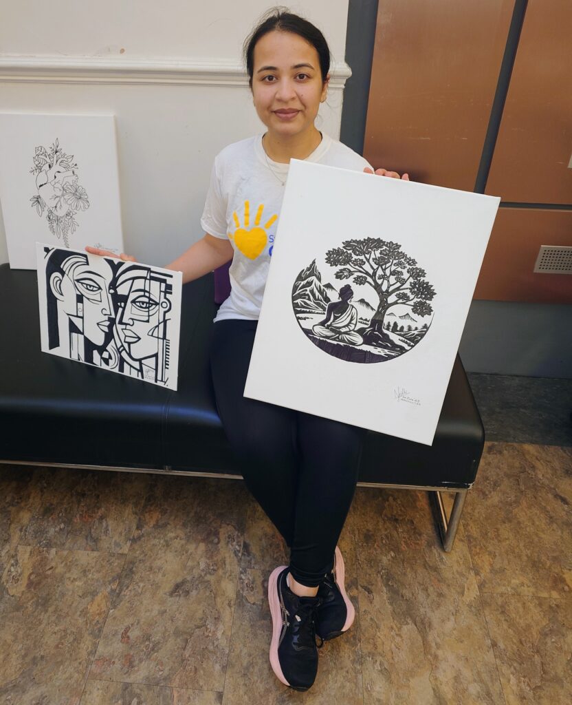 Nidhi Kakkar with some of her fundraising pictures