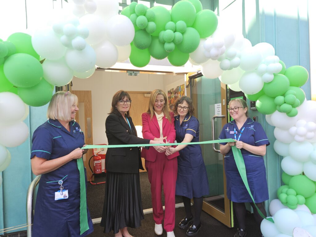Gemma Peters, Karen James and Michelle Davies cut the ribbon at the opening