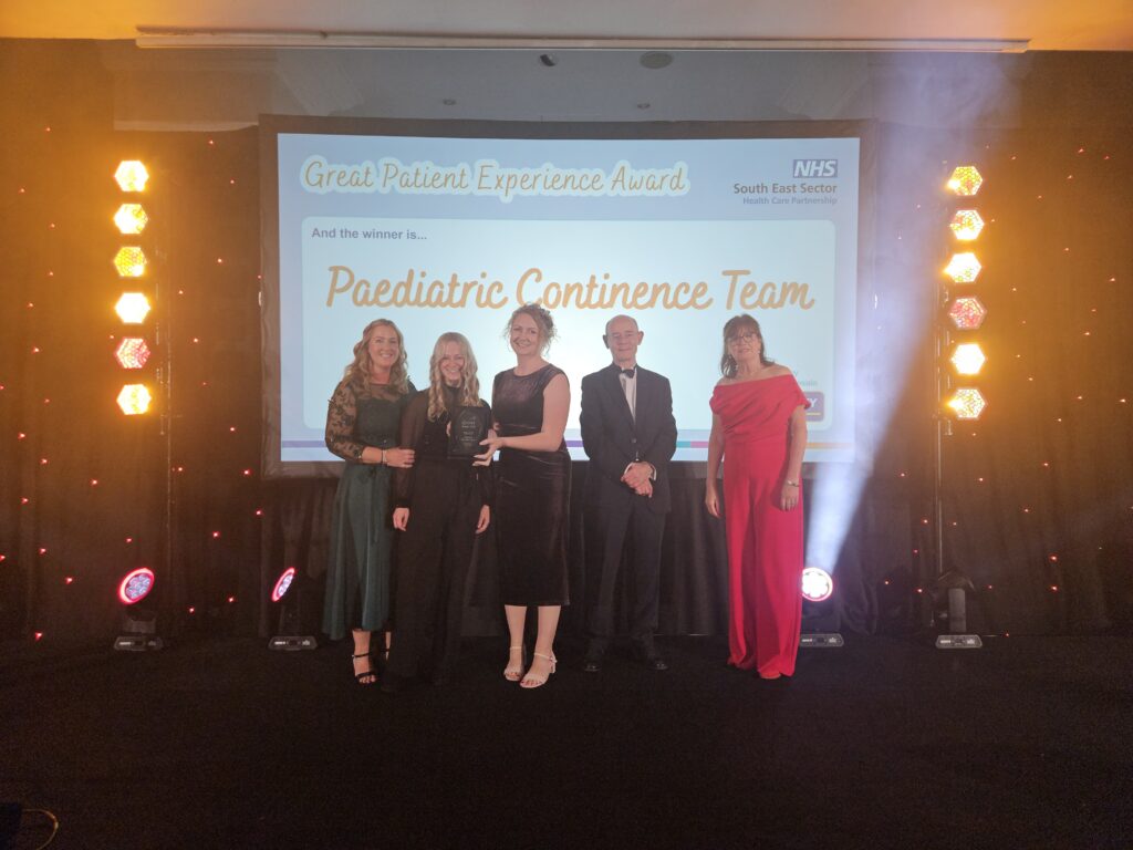 CARE Award winners - paediatric continence team