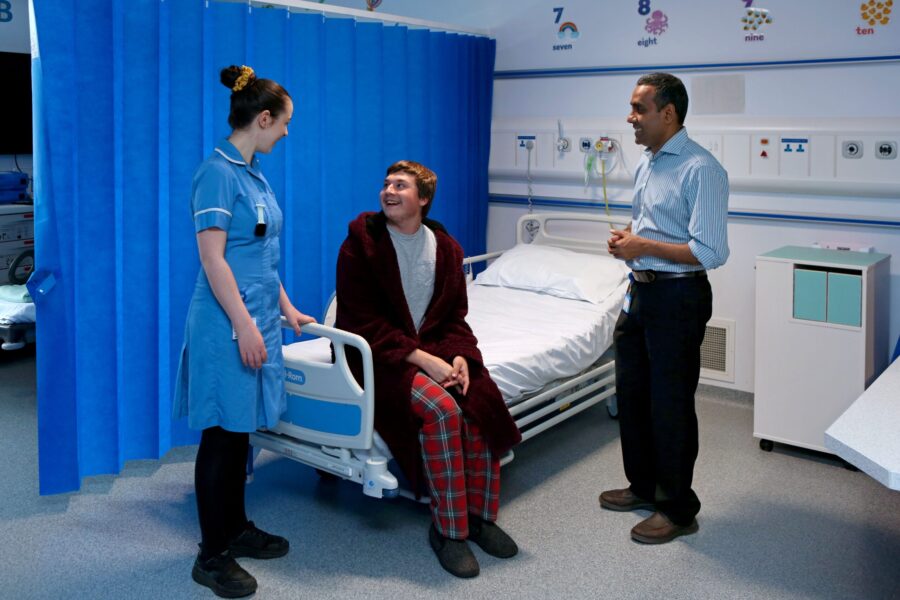 Doctor and nurse with patient