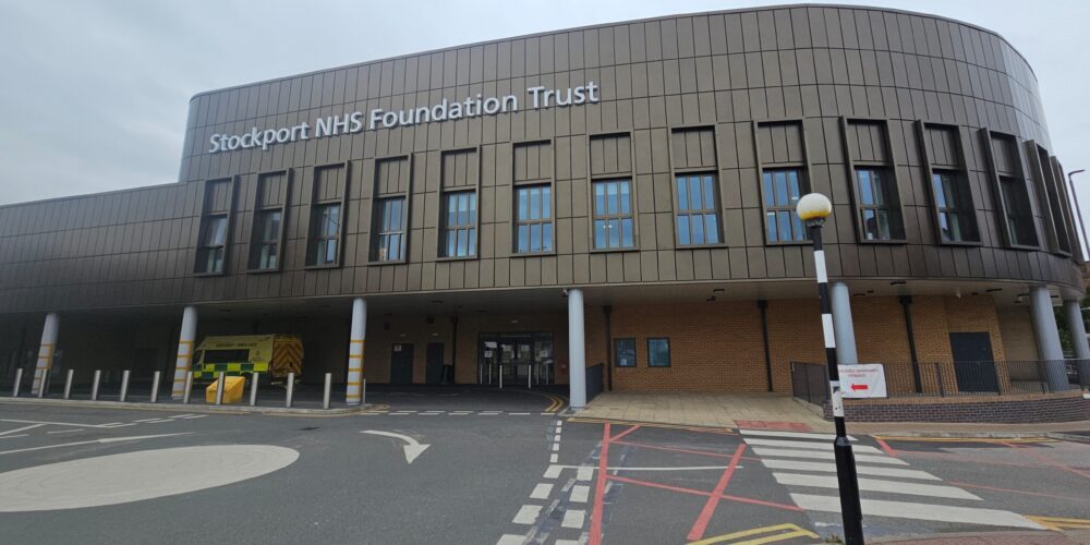 Stepping Hill Hospital - news frontage