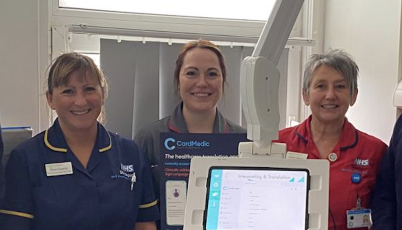 CardMedic launch - nurses with the translation device