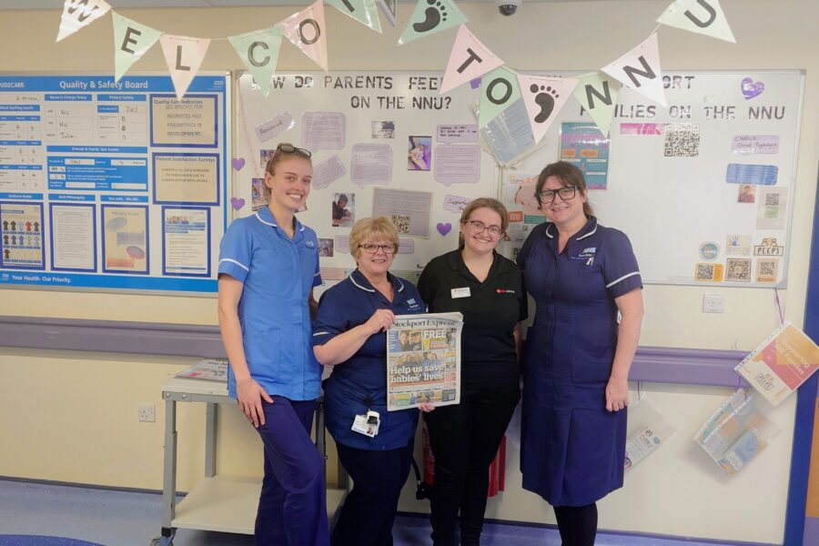 Rachael Skeen with neonatal team