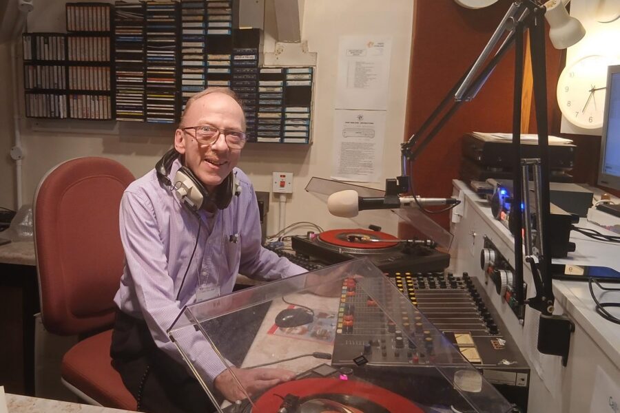 Alan Swallow in the Radio Starlion studio