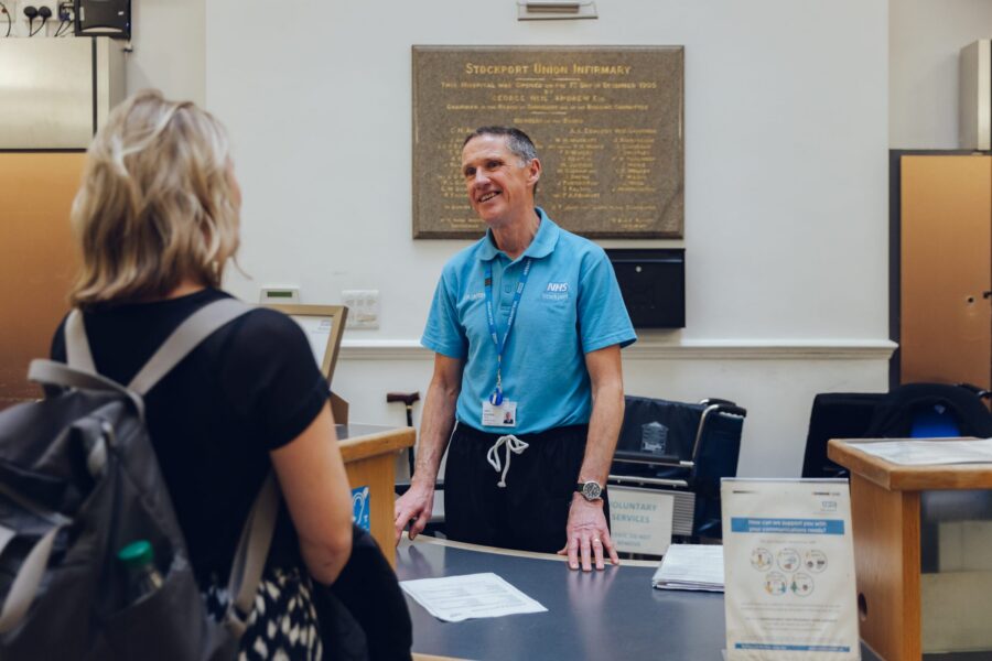 Reception with volunteer
